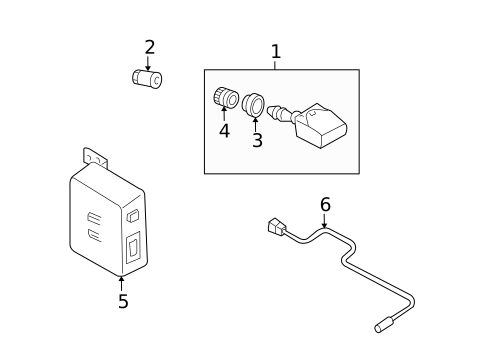 Tire Pressure Monitor Components for 2005 Nissan 350Z #0
