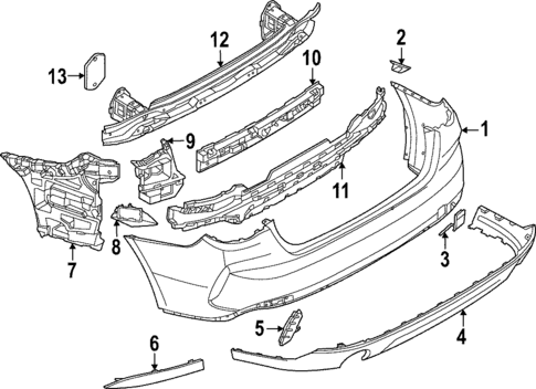 Bumper & Components - Rear for 2024 BMW 430i xDrive Gran Coupe #1