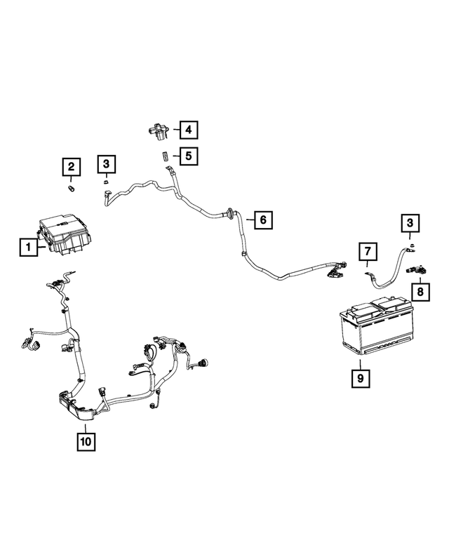 68251968AD - : Battery, Alternator, And Starter Wiring for Mopar Image