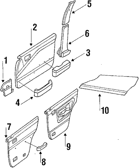 Interior Trim for 1985 Nissan Stanza #0