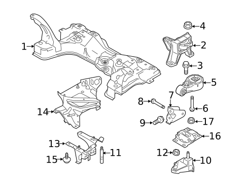 Engine & Trans Mounting for 2010 Ford Transit Connect #0
