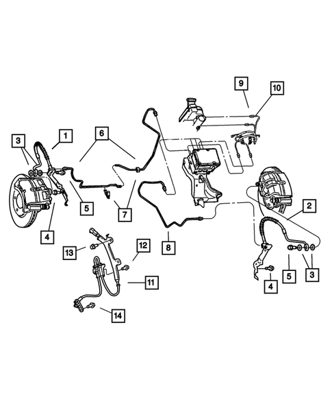 Brake Lines and Hoses for 2002 Dodge Caravan #0