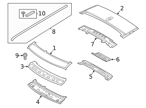 Exterior Trim - Roof for 2022 Land Rover Range Rover #0