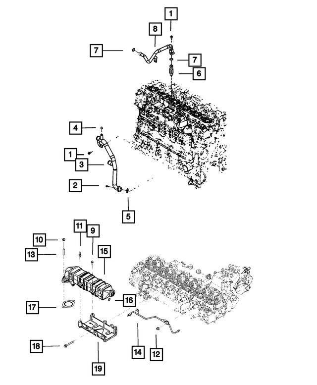 68048993AA - Cooling: Hex Flange Head Bolt for Mopar Image image