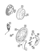 68094317AA - Brakes: Brake Shoe Hold Down Spring Kit for Mopar Image