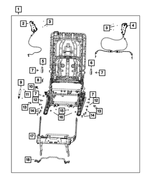 68423285AN - : Seat Frame Assembly, Left Seat for Jeep: Grand Wagoneer, Wagoneer Image