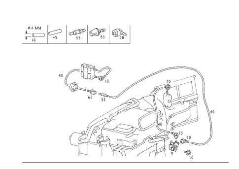 Heating/Air-Conditioner Vacuum Parts for 1999 Mercedes-Benz CLK430 #0