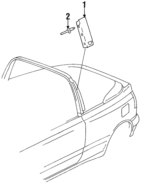 Exterior Trim - Pillars for 1996 Volkswagen Cabrio #0