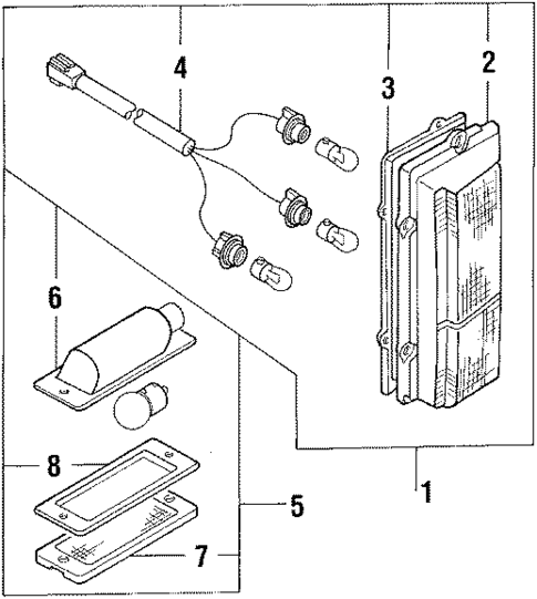 Combination Lamps for 1987 Nissan Van #0