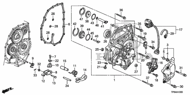 AT Left Side Cover (L4) for 2012 Honda Crosstour #0