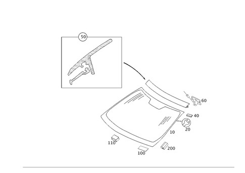 Windshield for 2006 Mercedes-Benz E320 #0