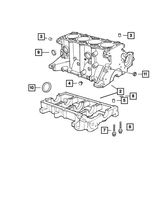 5093979AC - Engine 2.0L Four Cylinder: Short Block for Mopar Image