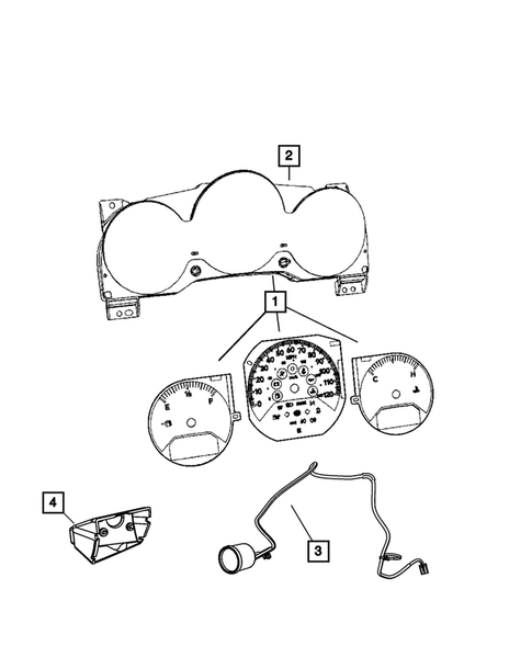 Instrument Panel Cluster for 2009 Dodge Caliber #0