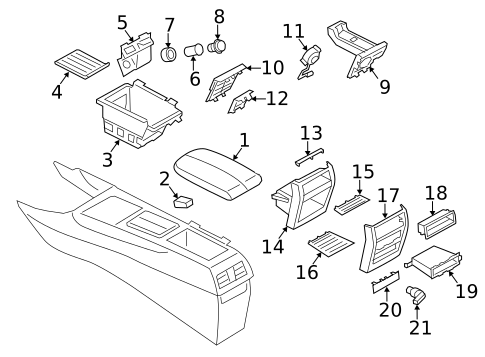 Front Console for 2016 BMW X5 #1