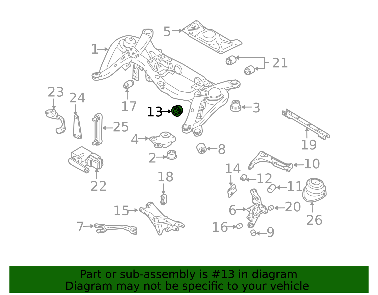 2003-2014 Volvo XC90 Upper Control Arm Outer Bushing 30748890 ...