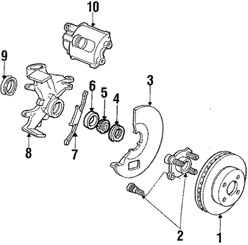 Front Brakes for 1985 Ford EXP #0