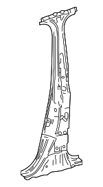 6130160190 - Body: Pillar Reinforced for Lexus: LX600, LX700h Image