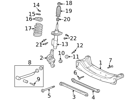 Rear Suspension for 2003 Oldsmobile Alero #0