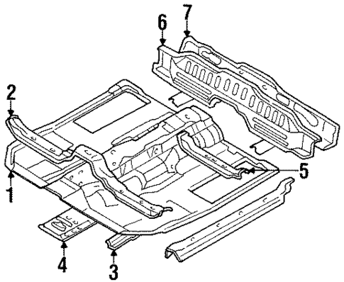 Floor & Rails for 1998 Mitsubishi Eclipse #0