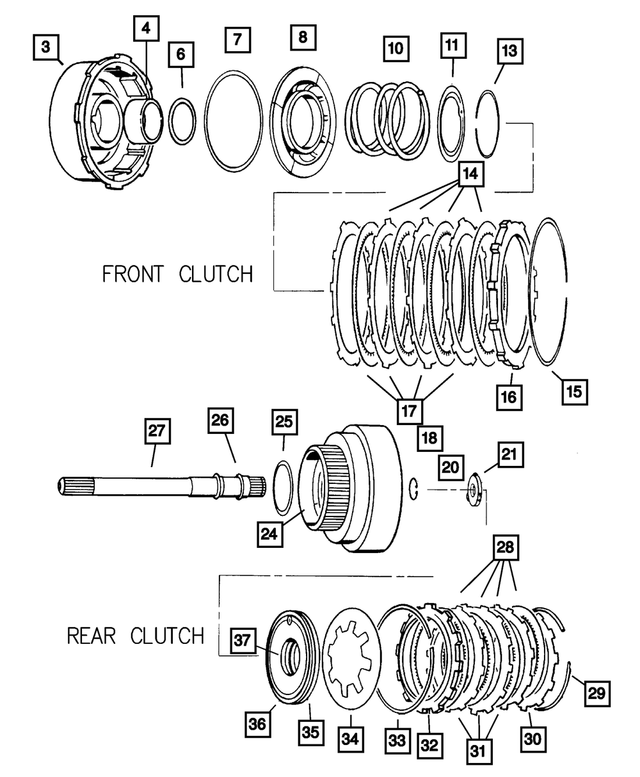« RL617405AD – Automatic Transmission 4 Speed : Embrayage Avant De La Transmission Retenue Et Manchon pour Mopar Image »