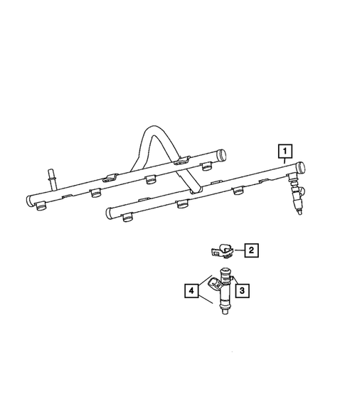 Fuel Rail and Injectors for 2010 Dodge Challenger #0