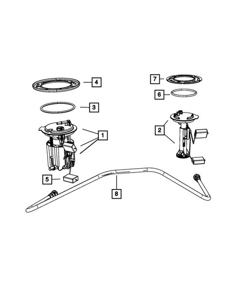 Fuel Pump and Sending Unit for 2009 Dodge Journey #1