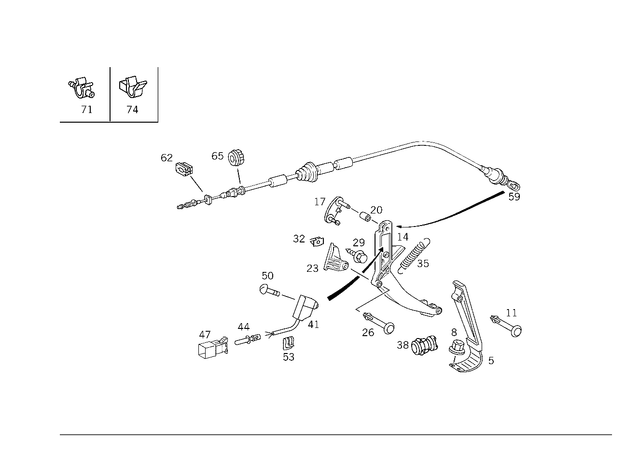 2203000204 - Control: Accelerator Pedal for Mercedes-Benz Image image