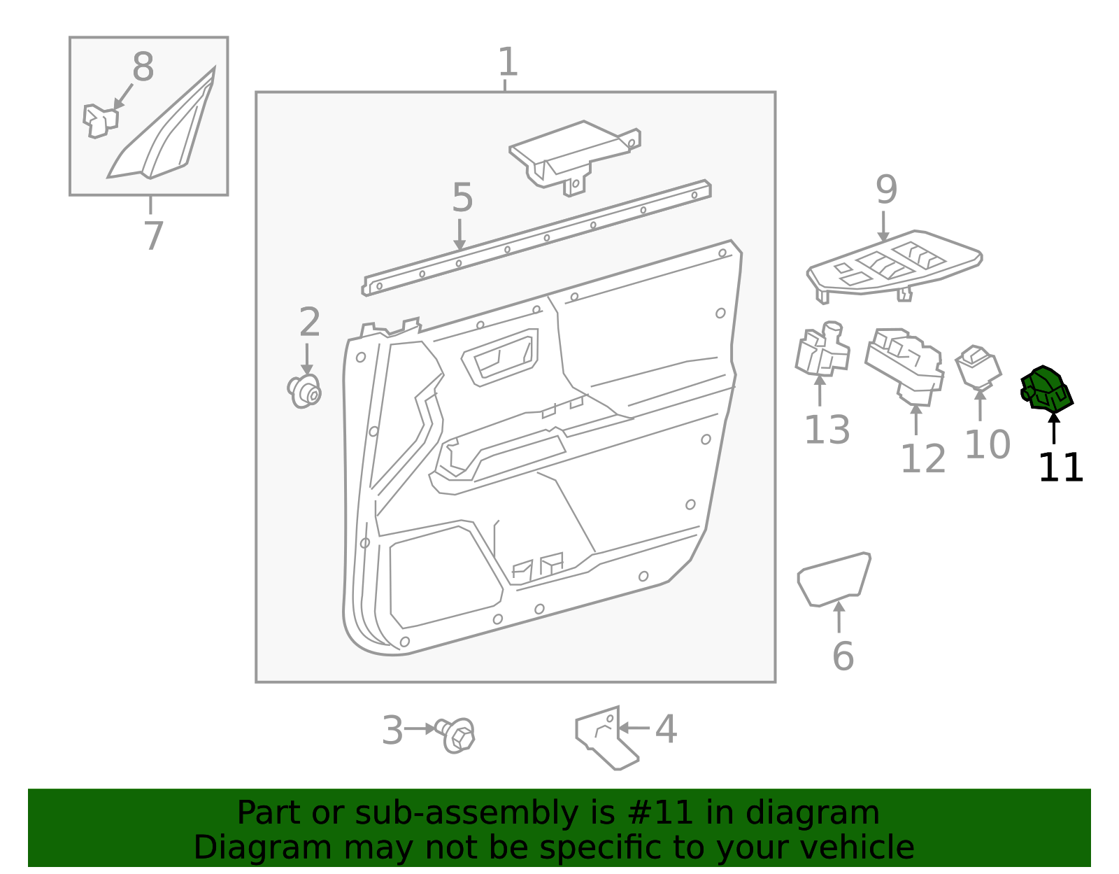 Genuine Official Toyota Window Switch part# 84810-0E040 for 2014