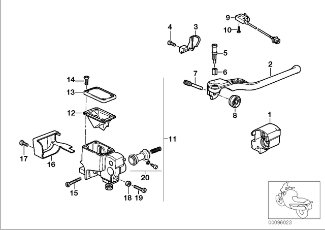 32722352190 - : Cylinder With Piston, Anodized for BMW-Motorrad Image