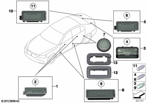 Various Lamps for 2010 BMW BMW ALPINA B7L #0