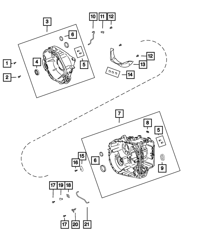 68372987AA - Transmission: Transmission Case for Mopar Image
