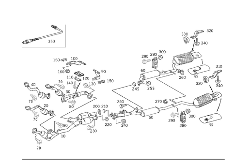 Exhaust System Used on Twelve-Cylinder Gasoline Vehicles for 2005 Mercedes-Benz S55 AMG #0