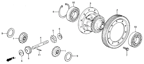 MT Differential Gear for 1988 Acura Integra #0