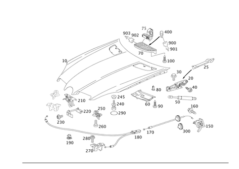 Engine Hood for 2006 Mercedes-Benz SLK280 #0