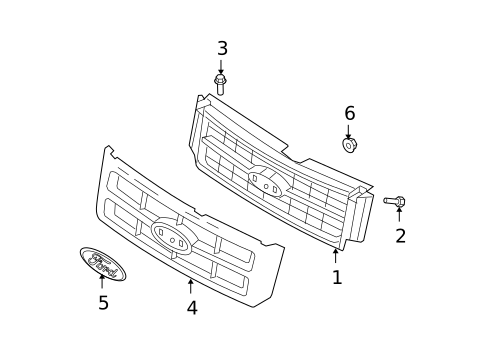 Grille Panel for 2009 Ford Escape #0