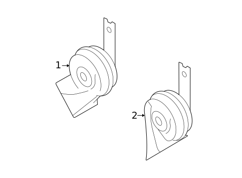 Horn for 2009 Hyundai Santa Fe #0