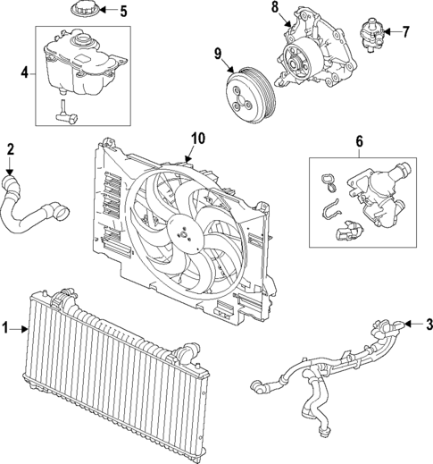 Radiator & Components for 2020 Jaguar XF #1