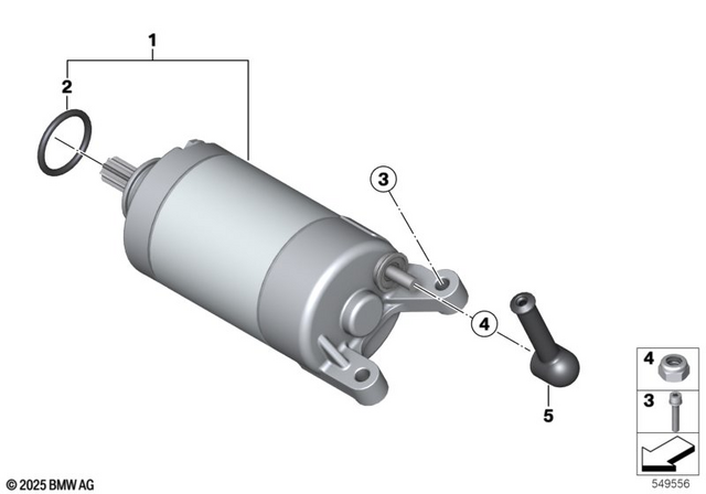 12418552338 - Engine Electrical System: Starter -  for BMW-Motorrad Image image