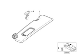 51168245086 - : Sun Visor With Mirror-Covering Right for BMW Image