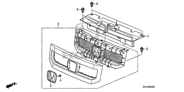 Front Grille (3) for 2010 Honda Element #0