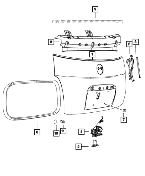 Deck Lid for 2016 Fiat 500 #1
