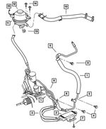 4743473AJ - : Power Steering Return Line for Chrysler: Town &amp; Country | Dodge: Caravan, Grand Caravan Image