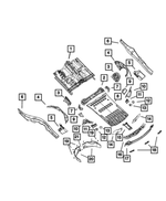 68070801AB - Body Sheet Metal Except Doors: Rear Inner Wheelhouse, Left for Mopar Image
