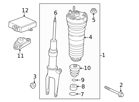 Struts & Components for 2012 Porsche Panamera #2