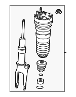 97034305123 - Suspension: Strut for Porsche: Panamera Image
