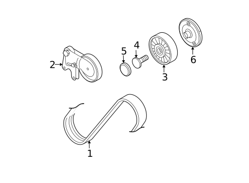 Belts & Pulleys for 2005 Audi S4 #1