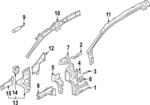 11A802124 - : Inner Hinge Pillar for Audi: Q4 e-tron, Q4 e-tron Sportback Image