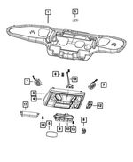 1XN35HDAAB - : Overhead Console for Chrysler: Town &amp; Country | Dodge: Grand Caravan | Ram: C/V Image