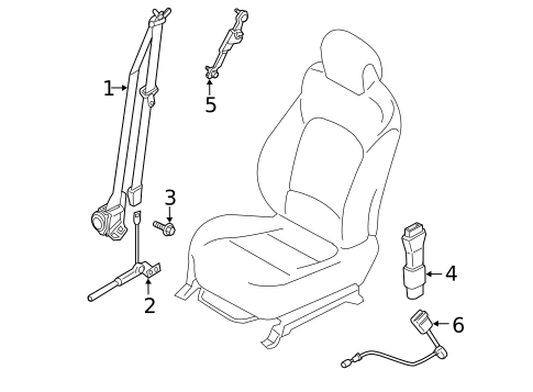 Front Seat Belts for 2019 Hyundai Santa Fe #0