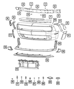 6EY79RY4AB - Frame, Bumper and Fascia: Front Fascia Extension, Left for Mopar Image
